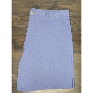 Barracuda Bay Men's Flat Front Performance Golf Shorts Blue Size 38 Side Pockets